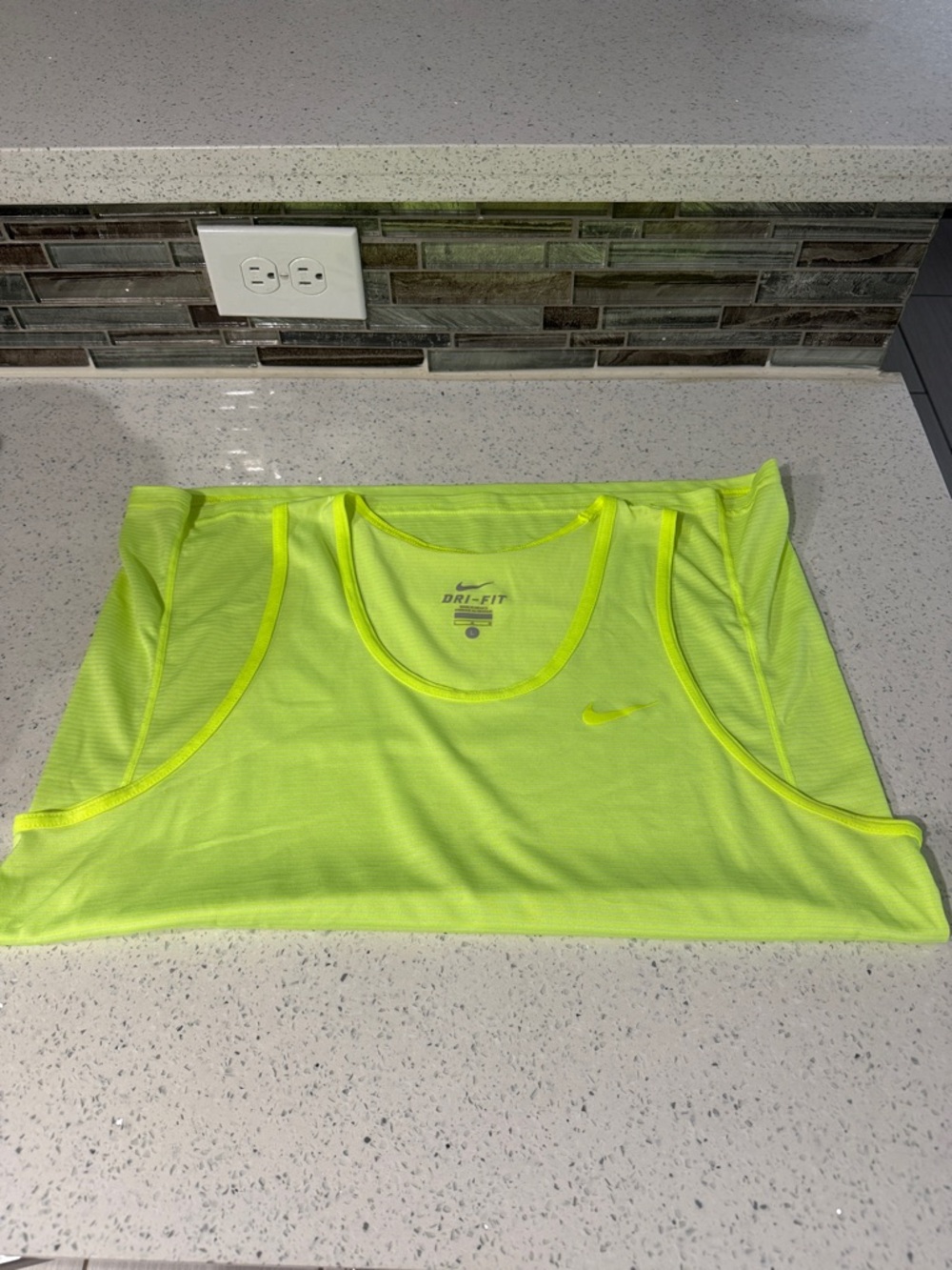 Nike Neon Yellow Sleeveless Performance Tank Top